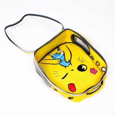 A backpack for carrying animals "cat", transparent, 34 x 25 x 40 cm, yellow-8