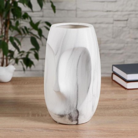 VAZ Coramics Table "Faceless" marble, 10x13x24 cm, white-1