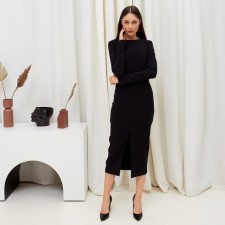 Women's dress Midy Mist, size 50, black color