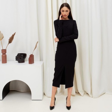 Women's dress Midy Mist, size 50, black color