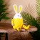 Souvenir "Rabbit" hanging paws, wood 20 cm, yellow