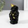 NECKE Polystone "Hothee with a gold ingred and pumpkin groat" Black 4.5x6.7x9 cm