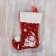 Nosok for gifts "Magic" snowmen, 18x25 cm, white red