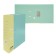 A4, 75 mm registrar folder, Davente Pastel, collapsible, metal edging, matte lamination, pastel turquoise color