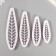 Cutters for polymer clay "leaflets" set 4 pcs 6x1.2 cm 8x1.6 cm 10x2.1 cm 12x2.5 cm