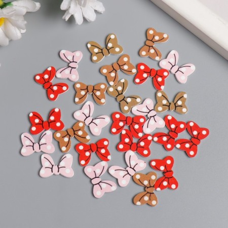 Decor tree for creativity "bow in peas" set of 25 pcs mix 1.2x1.6 cm
