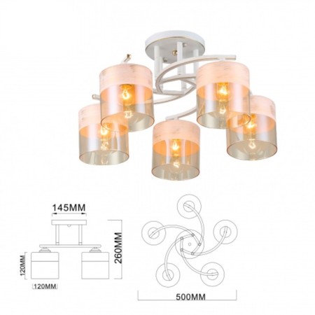 Constancia 9081-305 5h27 40W chandelier-3