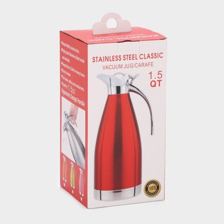 Stainless steel coffee pot, 1.5 liters, chrome color-6