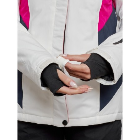 Ski jacket women's winter, size 48, white color-4