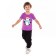 Children's T -shirt, purple color/penguin, height 134 cm