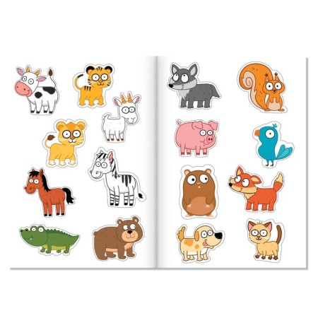 Set with stickers "Funny Halfs", Blue Tractor-8