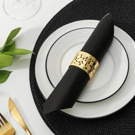 Ring for napkin "Drops", 5.5 × 4.5 × 3 cm, gold color-2