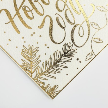 Watercolor card "Happiness in the New Year", embossing, 10.7 x 8.8 cm, New Year-3
