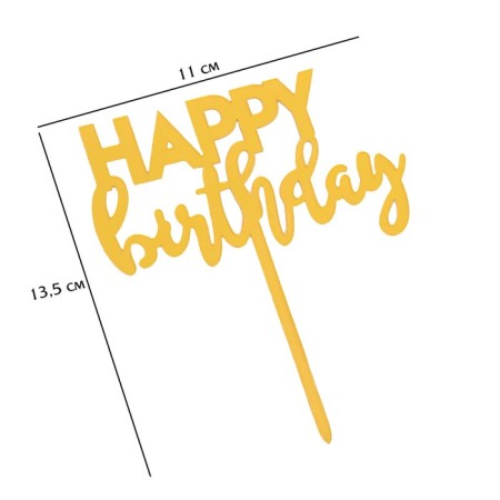 Topper "Happy Birthday 1", gold, give beautifully-4