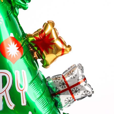 Foil ball 30 "Christmas tree", on a stand-3