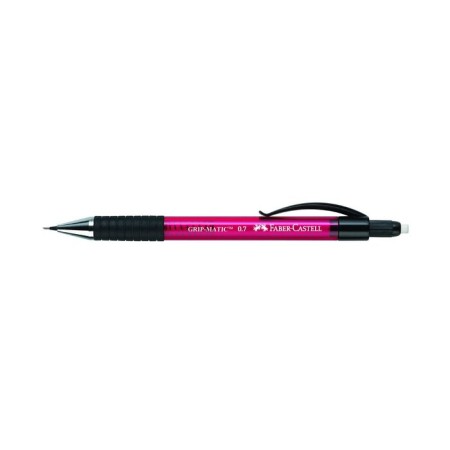 Mechanical pencil 0.7 mm Faber-Castell Grip Matic 1377 with an eraser, red