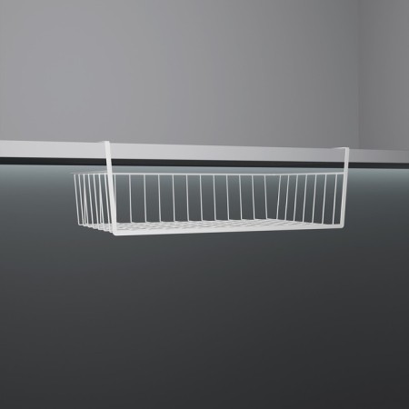 Mesh -mounted mesh -mounted shelf 40 × 25.5 × 14 cm, white color-4