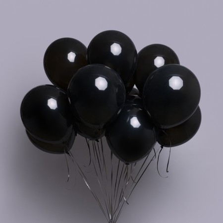 Latex ball 18 ", pastel, black, set 25 pcs.-2