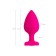 Anal plug Diamond Heart, silicone, pink color, 9.5 cm, d = 4 cm