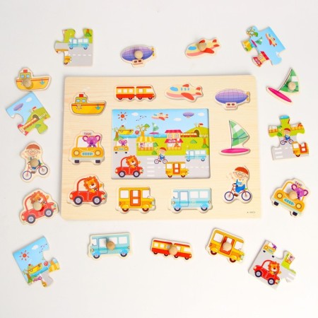 Puzzle with the liners "Road movement", 16 elements-2