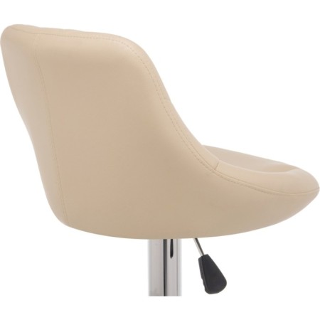 Barrier stool Curt metal/eco -leather, beige/chrome 45x50x84 cm-4