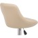 Barrier stool Curt metal/eco -leather, beige/chrome 45x50x84 cm
