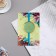 Postcard "On this special day of the anniversary!" Green background, flowers