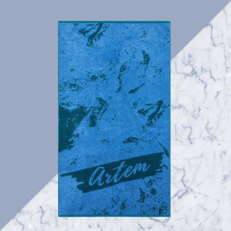 The towel is the nominal excrete Ethel "Artem" Blue, 50x90cm, 100% cotton, 420g/m2