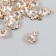 Decor for creativity Metal "Flower" gold, crystal 0.6x1x1 cm