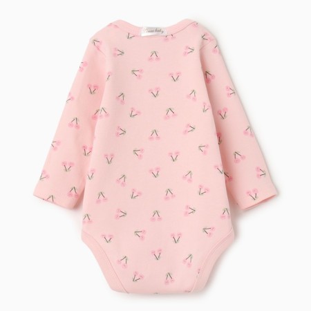 Body with a long sleeve, pink color, height 68 (3-6 months)-4