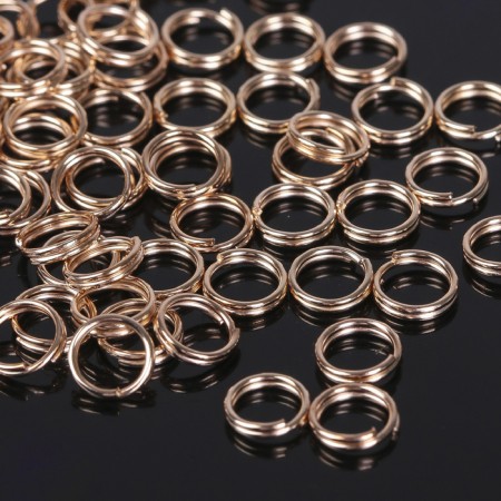 The connective ring is double, insoluble 0.6 cm (set 50 g, ± 510 pcs.) SM-1025, color gold
