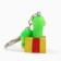 New Year keychain for keys, voluminous "New Year: Snake in Gift" 2.7 x 8.5 cm