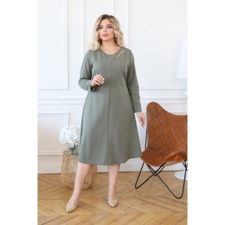 Women's dress, size 52, khaki color-6