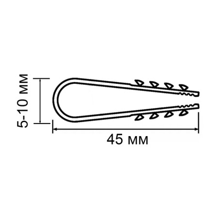 Dowel-Homut "Tundra", for a round cable, nylon, 5-10 mm, white, 100 pcs-4