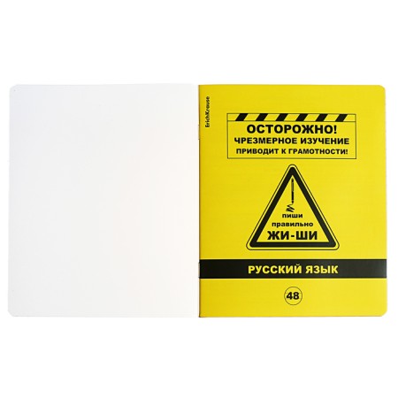 Subject notebook, 48 sheets, ruler, Russian language, Erichkrause "BENFORMED", plastic cover silk-screen cover, Bloc Offset Beliece 100%, information block-2