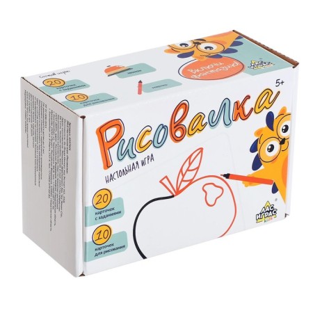 Board game for guessing "drawing": cards, markers, bell, 2-4 players, 5+-5