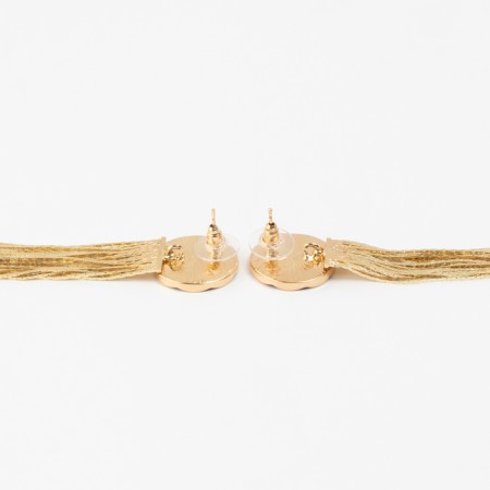 Earrings Assorted "Valkyrie" flowing rain, color gold-2