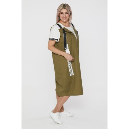 Women's dress, size 60, green color-3