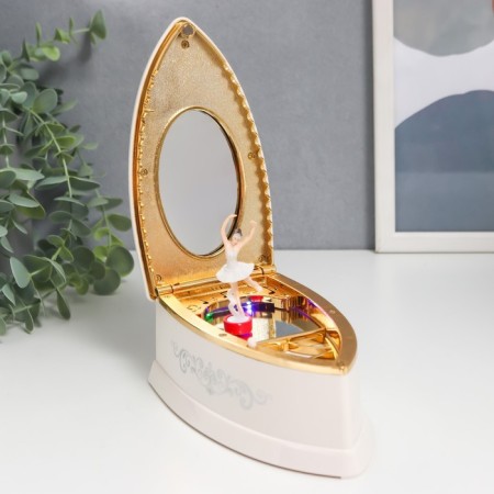 Musical mechanical Musical Casket "Retro iron" white 9x16x12 cm-7