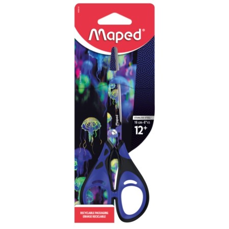 Scissors 16 cm Deepsea Paradise, with rubberized handles, symmetric