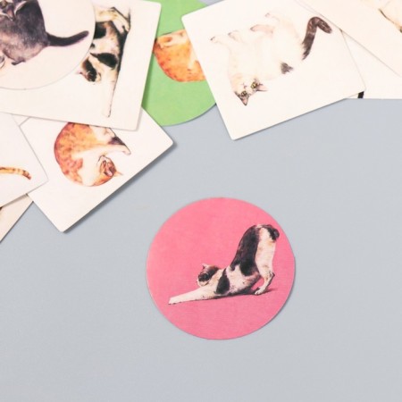 A set of stickers "cats" 40 pcs in a box of 3.8x3.8 cm-1