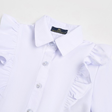 School blouse for girls, white color, height 122 cm-5