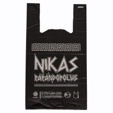 Package Polyethylene T -shirt 30 + 16 x 55 cm, 20 μm, black 