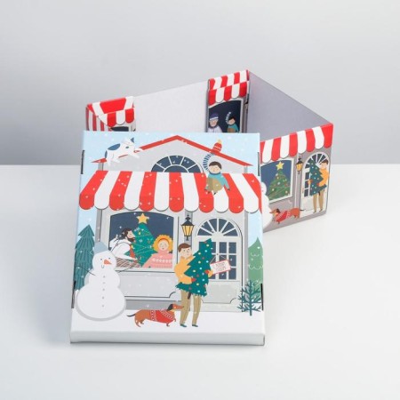 The folding box "Winter City", 31.2 x 25.6 x 16.1 cm, New Year-2