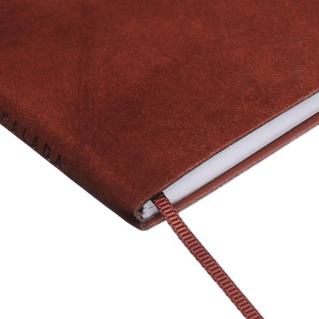 The weekly dated 2025, Escalada, 175 x 95 mm, soft cover with artificial leather, 64 sheets, pancake embossing, block 70, brown-3