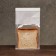 Paper package, with a window, rectangular bottom, white, 13 x 10 x 28 cm
