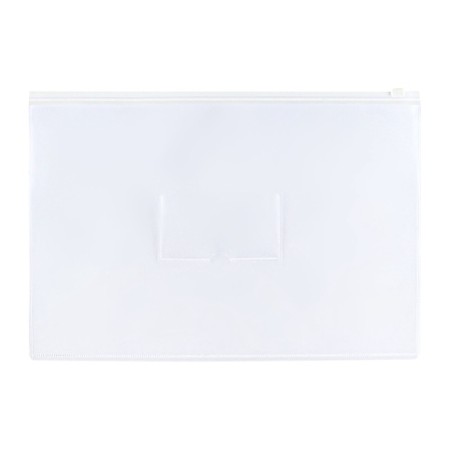 A4, 150 μm zip folder, 150 μm, Calligrata, a make-up pocket, white lightning-3