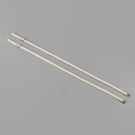Shoe strap, artificial leather, 58 cm, 8 mm, 2 pcs, beige color-1