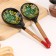 Spoon half -batch with painting, 19 × 6 cm, mix