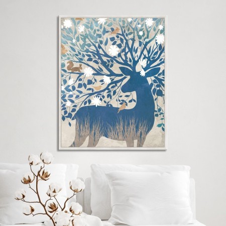 Reproduction of the picture "Deer No. 2", 40x50 cm, frame 20-001d-2